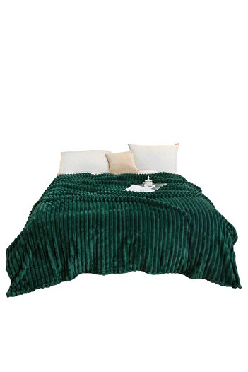 OEM Cocolino Velvet Blanket with Stripes, Green, 200 x 230cm