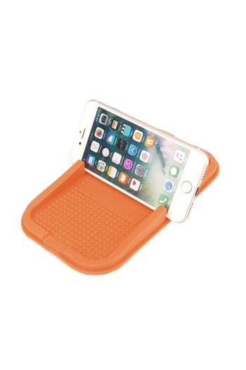 Bibilel Non-slip car dashboard mat, rubber silicone, Orange, KOF-BBL6376