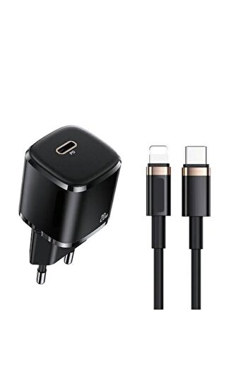 OEM Kit with PD 20W Charger and USB-C to Lightning Data Cable, 1.2 m, Black
