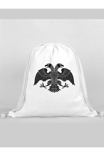 Özcan Tasarım Double Headed Eagle Printed Backpack - Drawstring Sports Bag