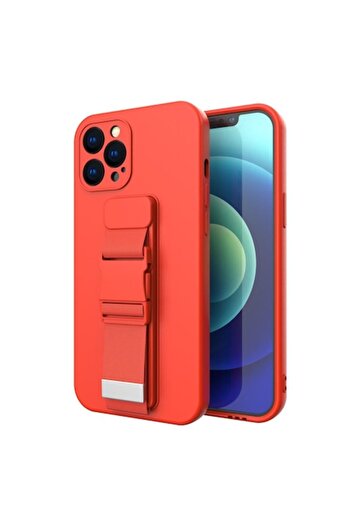 Bibilel Protective Case for iPhone 13 Pro with Grip Support, Red, HUR-BBL5394