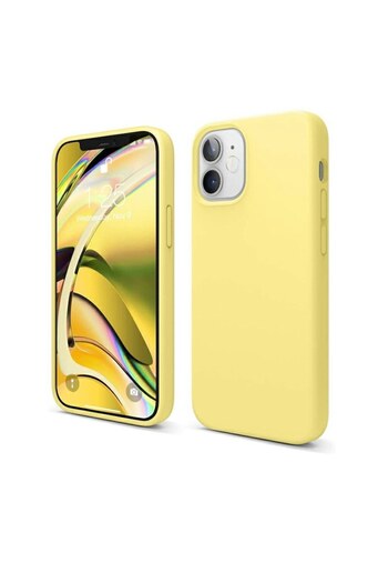 Bibilel Soft Silicone Protective Case for iPhone 12 Mini, Yellow