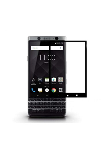 Bibilel 3D Glass Screen Protector, 9H for Blackberry Keyone, Black