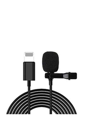 OEM Lavalier Microphone with Lightning Connector for iPhone, Clip-On Design, 1.5m Cable
