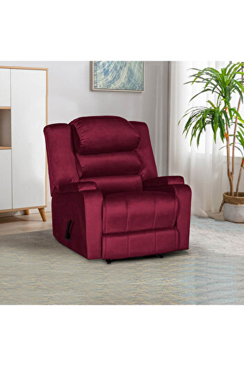 Lazy Vibes Reflex Comfort - Practical Velvet Recliner Chair with Storage Box | Fixed