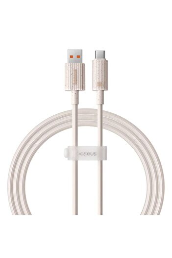 Baseus Cablu de încărcare super rapidă, USB A la USB Tip-C, 100W, 480Mbps, 2 metri, roz pal