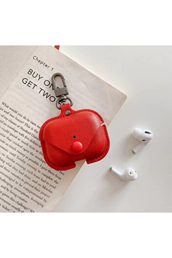 OEM Protect your AirPods with style: Case compatible with Apple AirPods, red faux leather