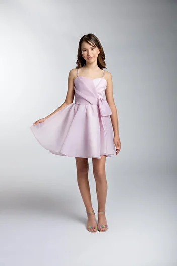 Mutlu City Girl/Teenager New Model Fabric Full Fit Short Evening Dress 5554