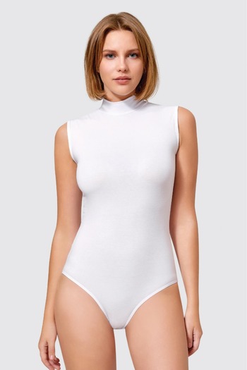 MYS GRUP TEKSTİL Women's High Collar Japone Sleeve Cotton Bottom Hooked Undershirt Berrak / 7025 - 1