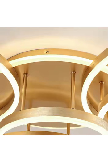 KORMAN TECHNIK LED chandelier with remote control RIGA LILITH 94W,, Dimmable, Glossy Gold,