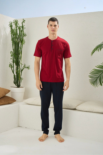 Kocabey 2090 Men's Midi Collar Pajama Set