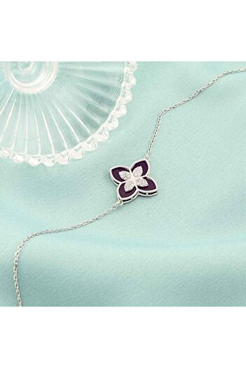 Bijuteria SORELLY Bratara Argint Floare cu Onix
