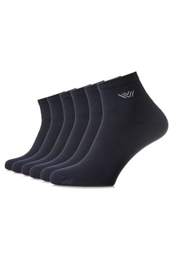OEM Set of 6 pairs of dynamic combed cotton socks without seams, men, navy blue, 41-43
