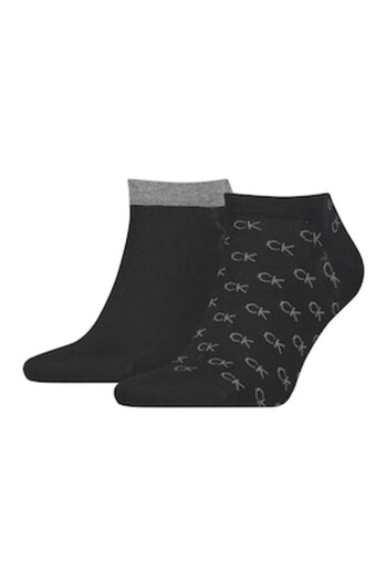 Calvin Klein , Set de sosete unisex pana la glezna - 2 perechi, Negru, 43-46
