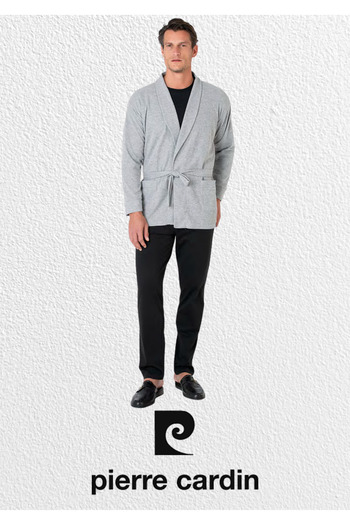 Pierre Cardin Men's Clothing 5 Piece Boxed 100% Cotton Robdöşambır & Pajama Set Set (2 Socks Gift)