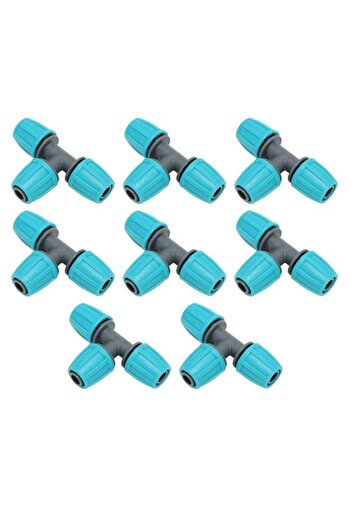 Generic Leakproof Drip Irrigation Tee Pipe Connector, 20PCS 0.6in Universal Water Tube Joint for Gardens, G