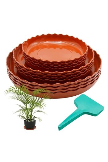 Generic Plant Trays, Plastic Round Wave Plant Saucer Flower, Plant Pot Saucer Terracotta Drip Trays, for In