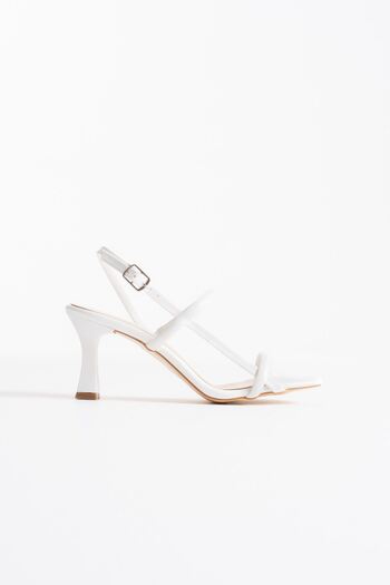 ripuvainen Lumera Women's Patent Leather Evening Dress Heeled Sandals Shoes - White