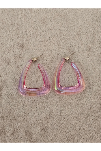 SiestaAccessories Transparent Pink Acrylic Earrings