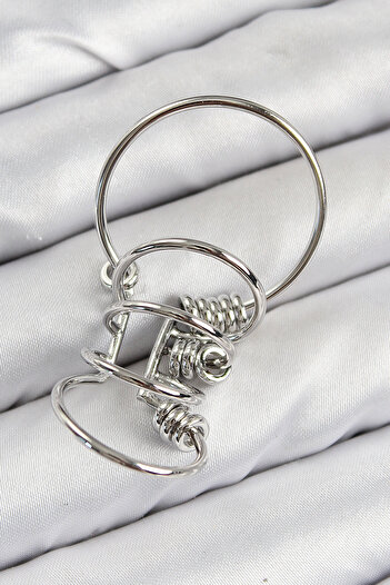 Skygo Brass Hoop Model Silver Color Cartilage Earrings - Tj-Bkp11059