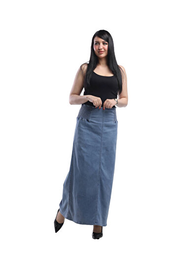 SUGA Flex Denim Maxi Skirt for Summer