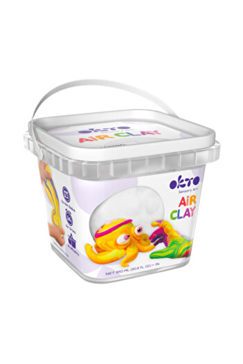 Okto Clay Factory Lightweight Modeling Clay, Okto, 200 grams - White