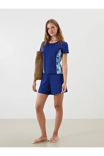 LC Waikiki Crew Neck Patterned Women's Hijab Swimsuit Set