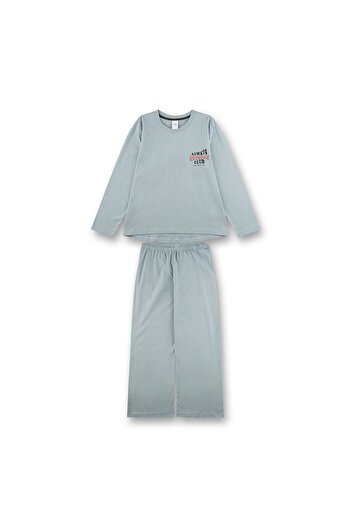 Sanetta Mädchen Schlafanzug, lang - Teens, Slogan Print, Single Jersey