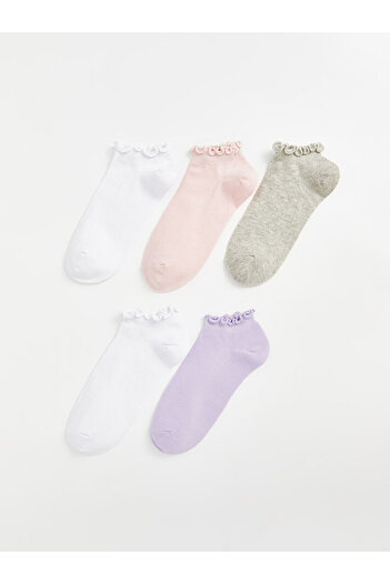 LC Waikiki Basic Girl's Booties Socks Pack of 5
