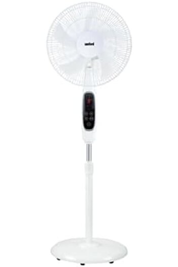 Sanford 18" Stand Fan with Remote Control – 60W Full Copper Motor, 5 AS Blades, 3-Speed, 7-Hour Ti