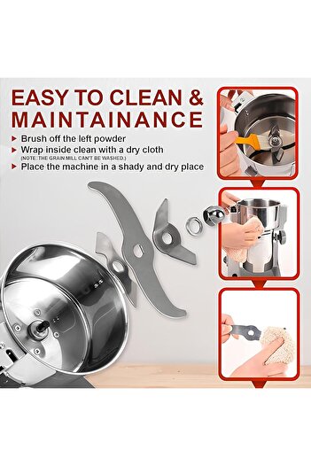 Generic specton Portable Masala Grinding Machine, 100g Capacity, Stainless Steel Spice Grinder for Home Use,