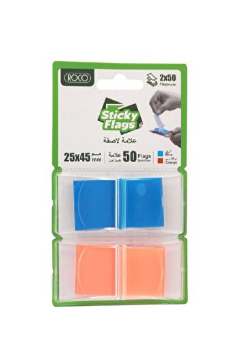 Roco Blue/Orange Tape Flags – Bright & Repositionable Page Markers