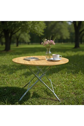 Family Ship Foldable Round Dining Table - Light Brown