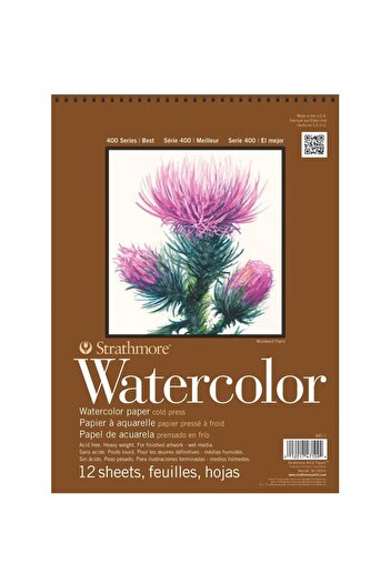 Strathmore Watercolor Pad Cold Press 300 gsm White 12 x 18 cm – 12 Sheets