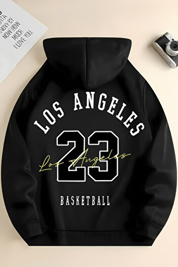 New Shine Black Los Angeles 23 Printed Unisex Sweatshirt