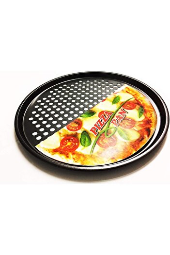 TARIK HOME Teflon Perforated Pizza Tray Lahmacun Pita Tray 32cm