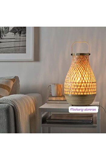 IKEA Table lamp, bamboo/handcrafted, 36 cm