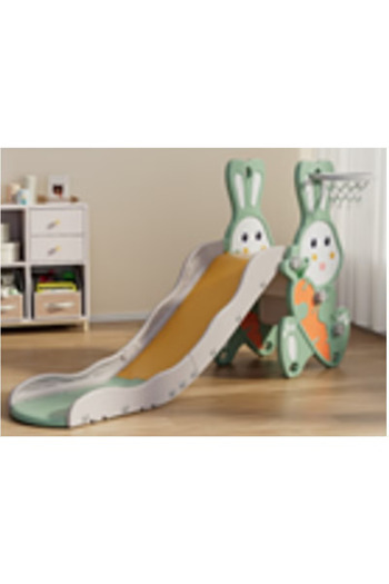 FULLJOY Rabbit Slide with Basketball Hoop, 170*50*90 cm, FJY-DW01