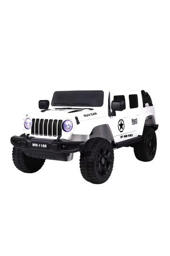 Fab N Funky Battery Operated Ride On Jeep with Light and Sound - White