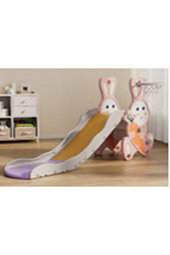 FULLJOY Rabbit Slide with Basketball Hoop, 170*50*90 cm, FJY-DW01