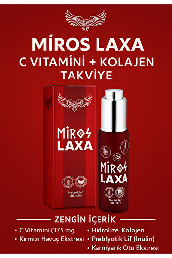 MİROS BİYOTEKNOLOJİ Miros Laxa. |   Herbal Supported Liquid Supplement - 30 ml