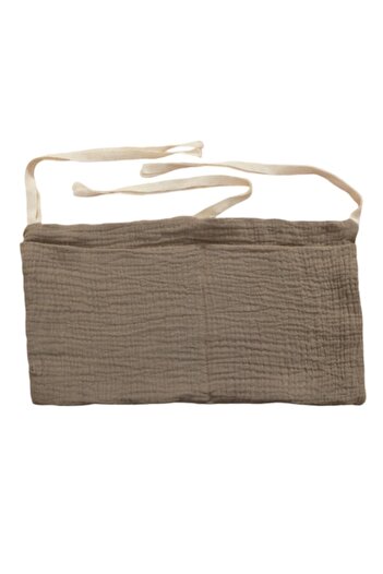 Mixbo Crib Organizer with 2 Pockets, Textile, Brown