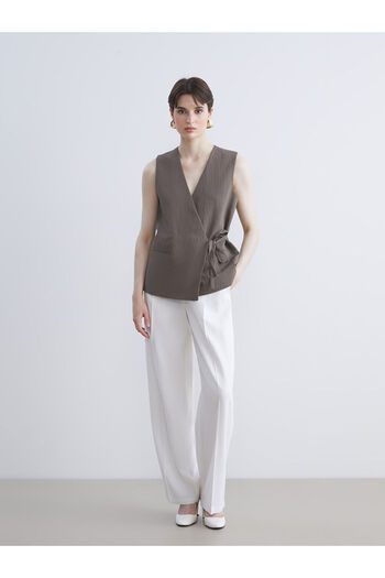 LC Waikiki Timeless Recommendations from Timeless Store |   Double-Breasted Collar Textured Women's Classic Vest