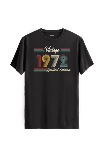 Colermi 1972 Birth Date Vintage T-Shirt - Birthday Gift Retro Tee Shirt