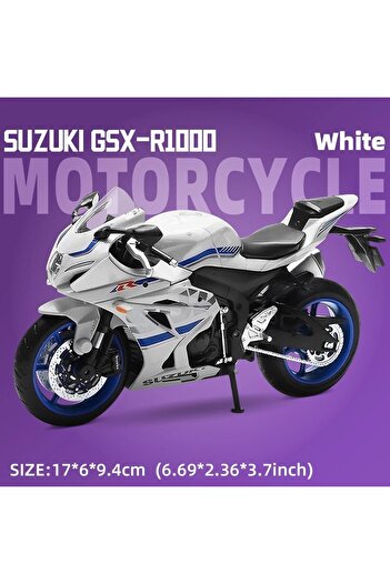 Choice1 WHITE CCA 1:12 Scal SUZUKI GSX1000 Diecast Motorcycle Model - Realistic Design, Ideal for Bike Enthu