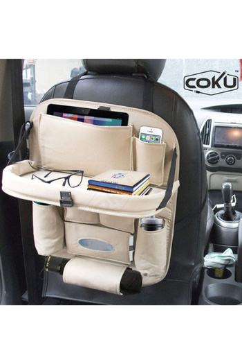 Raffine Rear Car Seat Hanging Storage With Foldable Table Tray
