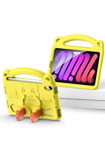 Bibilel Foam Case Compatible with Apple iPad Mini 6 2021, Panda Model, Yellow