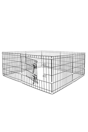 SERSIMO Cușcă pentru animale de companie, fier, formă configurabilă, cu ușă de acces, 3XL, 155x155x61cm, neagră