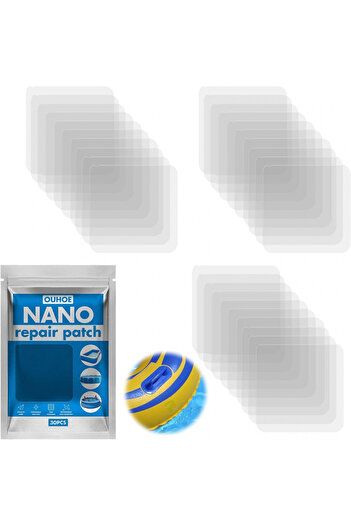 YeahBoom Set of 30 pool repair patches, PVC, transparent, 5.8 x 5.8 cm
