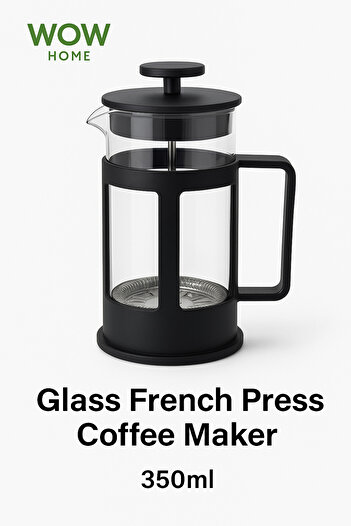 TSUMAB WOW Home Glass French Press Coffee Maker – 350ml